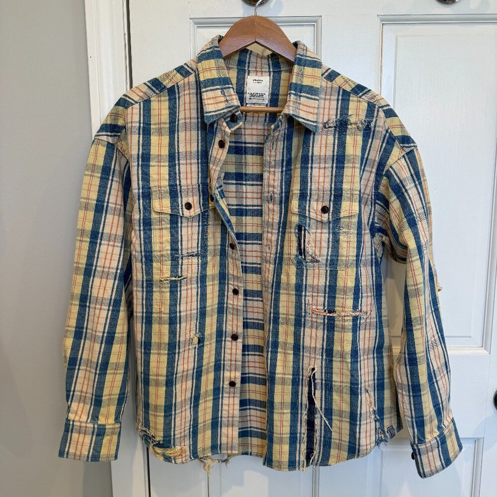 VISVIM PIONEER CHECK L/S CRASH SHIRT